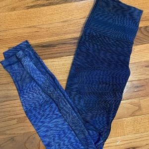 Lululemon Blue Striped Leggings